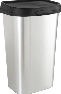 Curver Abfalleimer silber B/H/L: ca. 31,7x62,4x39,9 cm