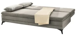 Dauerschlafsofa grau Microfaser B/H/T: ca. 202x87x106 cm
