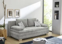Dauerschlafsofa grau Polyester B/H/T: ca. 203x85x106 cm