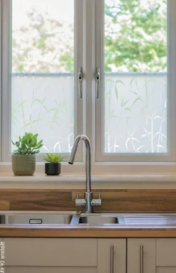 d-c-fix Fensterfolie Bamboo Bamboo Bamboo weiß transparent B/L: ca. 90x150 cm