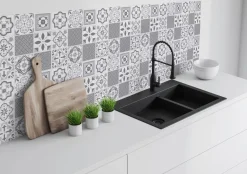 d-c-fix Wandfliese selbstklebend grau B/L: ca. 30,5x30,5 cm