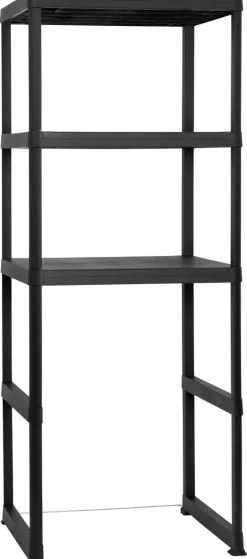 DEA Waschmaschinenregal schwarz B/H/T: ca. 75x187x57,5 cm