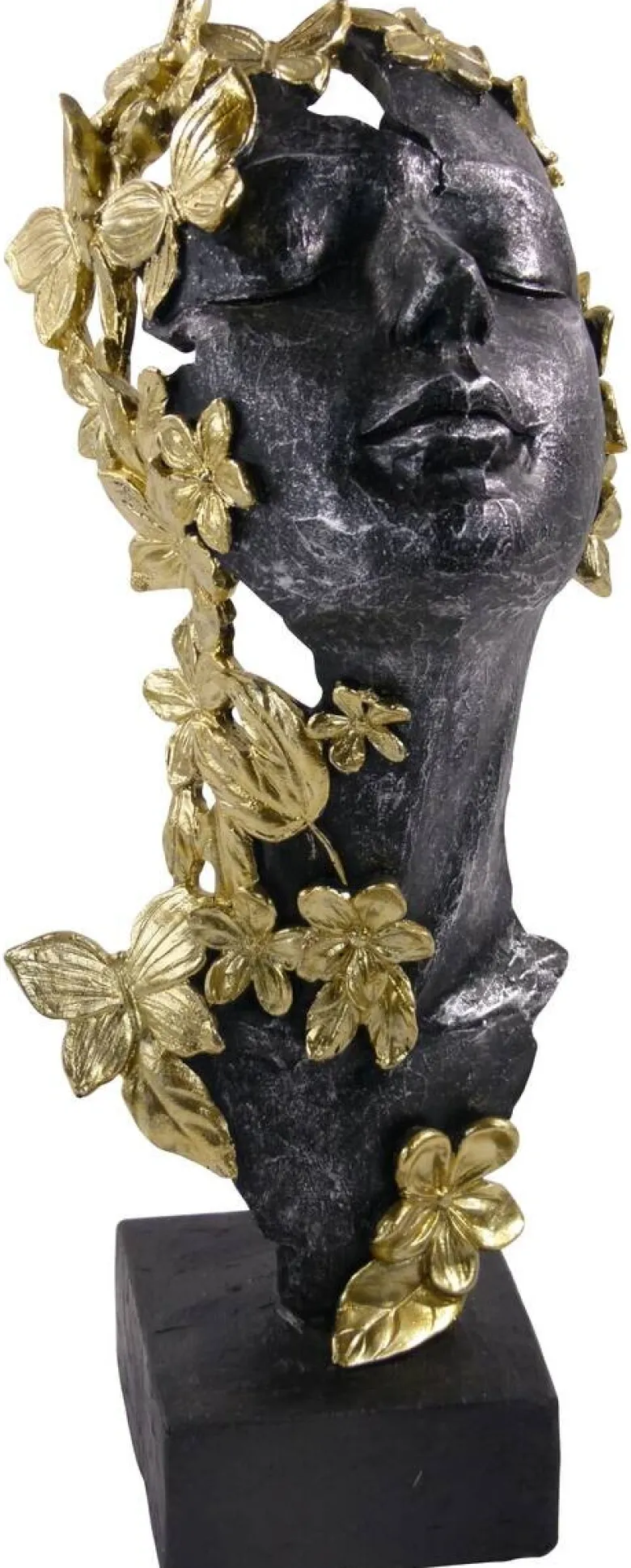 Deko-Figur schwarz Polyresin B/L: ca. 16x31,5 cm