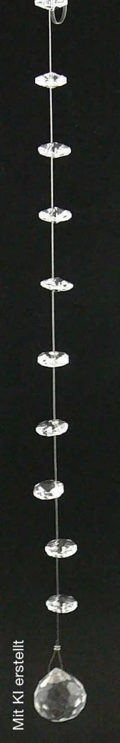 Deko-Kette klar Glas L: ca. 75 cm