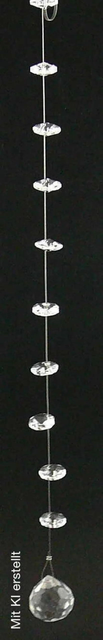 Deko-Kette klar Glas L: ca. 75 cm