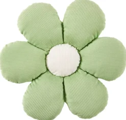 Dekokissen Blume grün Polyester D: ca. 38 cm
