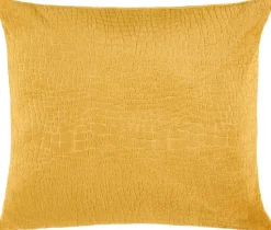 Dekokissen Croco curry Polyester B/L: ca. 45x45 cm