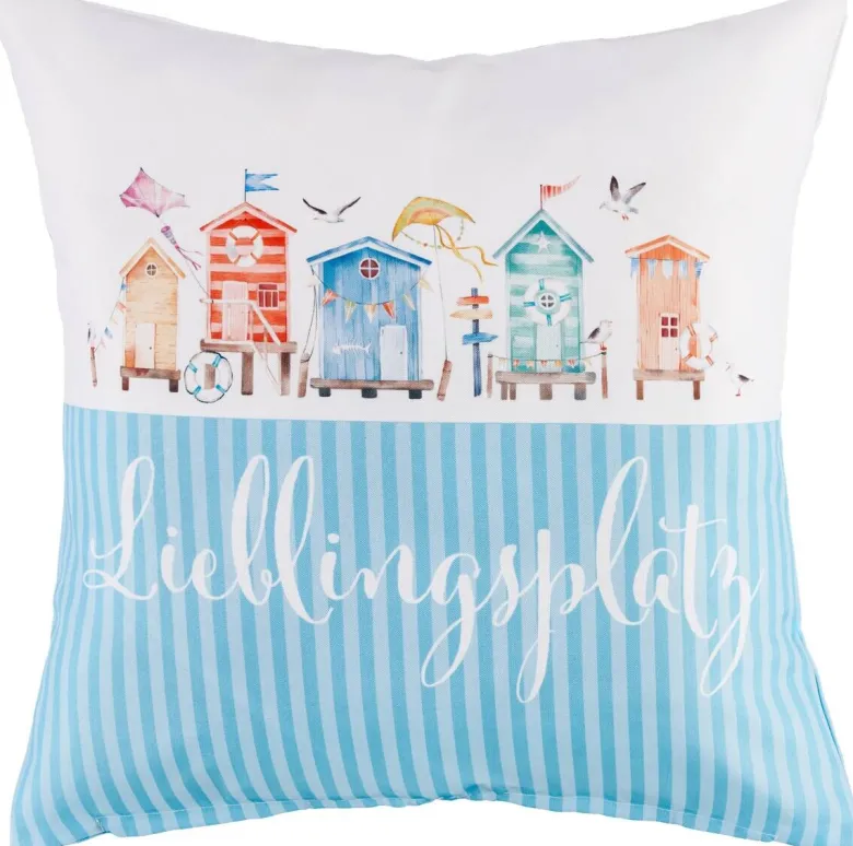 Dekokissen hellblau Polyester B/L: ca. 45x45 cm