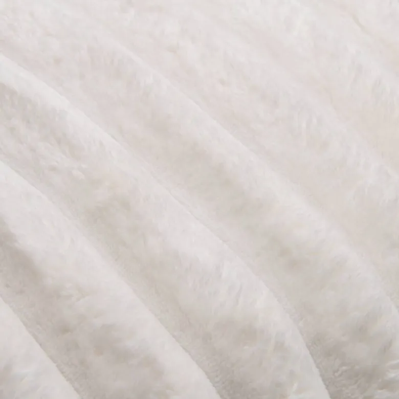 Dekokissen Luxus Flanell offwhite Polyester B/L: ca. 70x50 cm