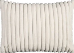 Dekokissen Luxus Flanell offwhite Polyester B/L: ca. 70x50 cm