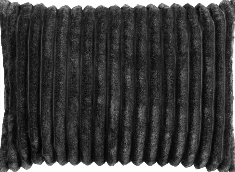 Dekokissen Luxus Flanell schwarz Polyester B/L: ca. 70x50 cm