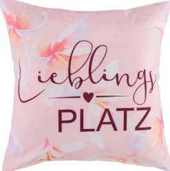 Dekokissen rosé Polyester B/L: ca. 45x45 cm