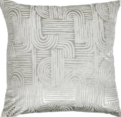 Dekokissen silber Polyester B/L: ca. 45x45 cm