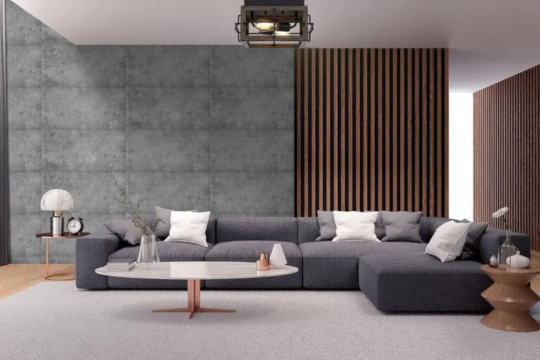 Deko-Paneele Beton B/L: ca. 100x50 cm