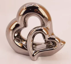 Dekorationsartikel silber Keramik L: ca. 13 cm