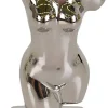Dekorationsartikel silber Keramik H: ca. 18 cm