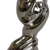 Dekorationsartikel silber Keramik H: ca. 17,5 cm