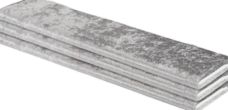 Dekostoff Pannesamt silber B: ca. 150 cm