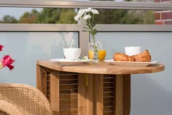 deVries Balkontisch Woodie natur Teakholz B/H/L: ca. 60x75x120 cm