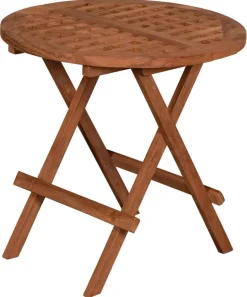 deVries Beistelltisch Woodie natur Teakholz H/D: ca. 50x50 cm