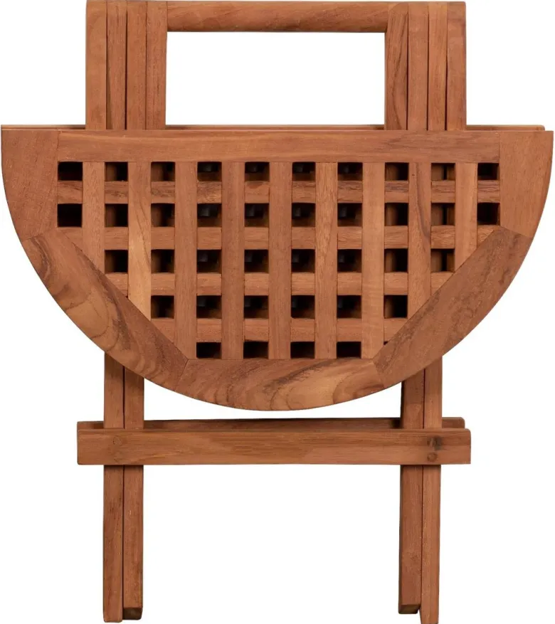 deVries Beistelltisch Woodie natur Teakholz H/D: ca. 50x50 cm