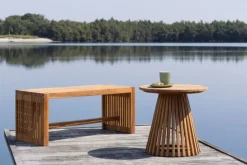 deVries Gartenbank Woodie natur Teakholz B/H/L: ca. 35x45x100 cm