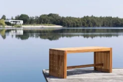 deVries Gartenbank Woodie natur Teakholz B/H/L: ca. 35x45x100 cm