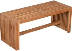 deVries Gartenbank Woodie natur Teakholz B/H/L: ca. 35x45x100 cm
