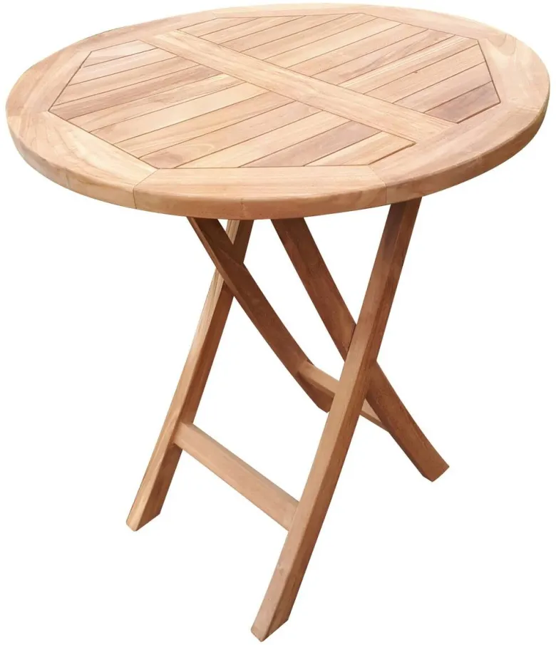 deVries Gartentisch Woodie natur Teakholz H/D: ca. 75x70 cm