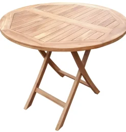 deVries Gartentisch Woodie natur Teakholz H/D: ca. 75x90 cm