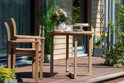 deVries Stapelsessel teak Teakholz B/H/L: ca. 52x92x63 cm