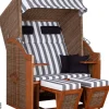 deVries Strandkorb grau Pinie B/H/L: ca. 80x160x120 cm