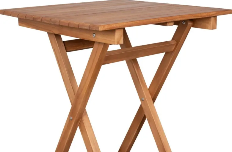 deVries Tisch Woodie natur Teakholz B/H/L: ca. 60x75x60 cm