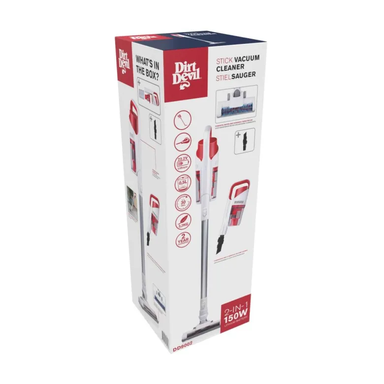 Dirt Devil Hand-/Stielstaubsauger DD9002 weiß rot