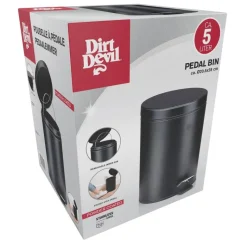Dirt Devil Treteimer schwarz Edelstahl H/D: ca. 28x20,5 cm