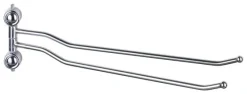 Doppel-Handtuchhalter silber Eisen B/H/L: ca. 2,5x11x38 cm
