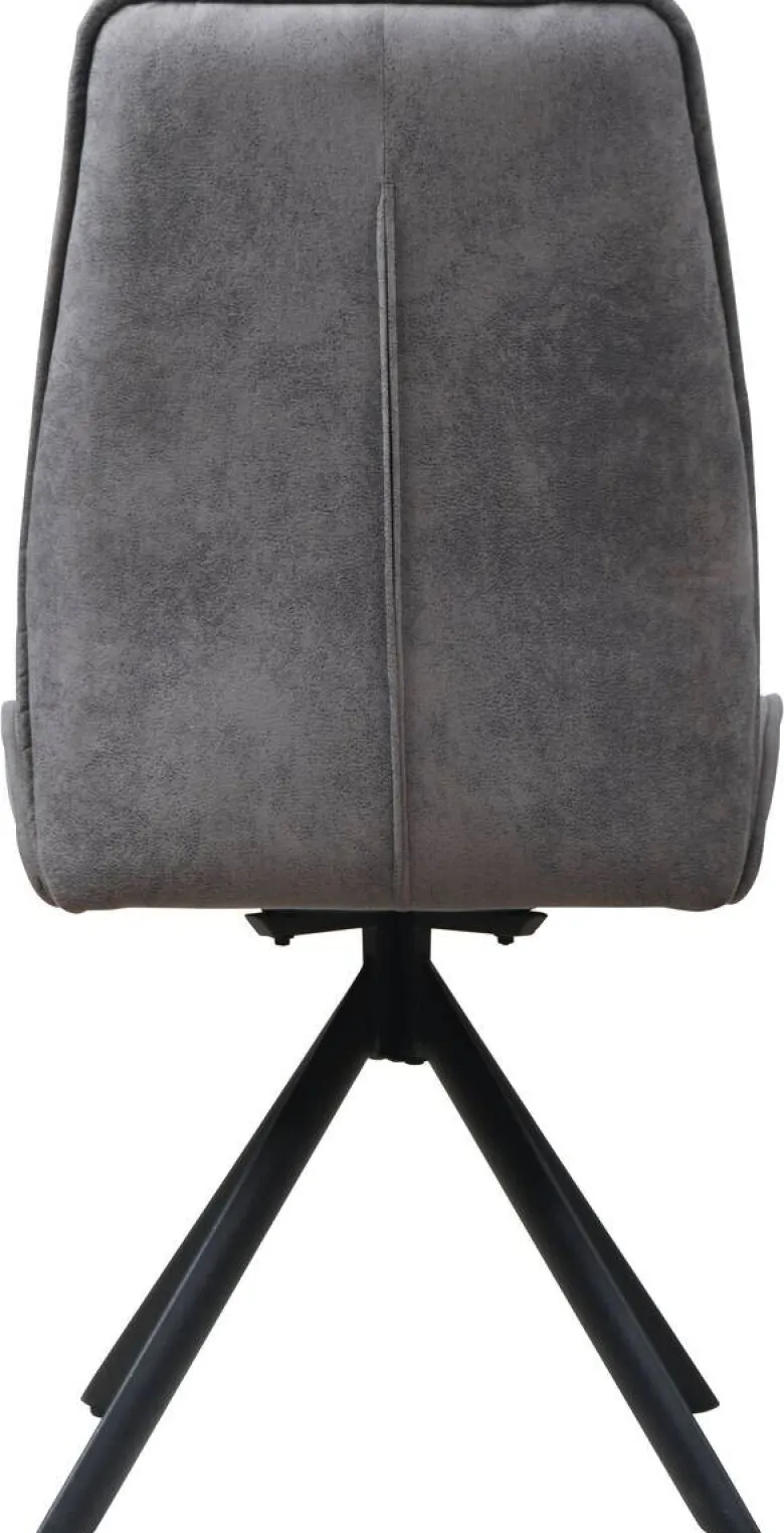 Drehstuhl Albany grau Microfaser B/H/T: ca. 47x95x62 cm