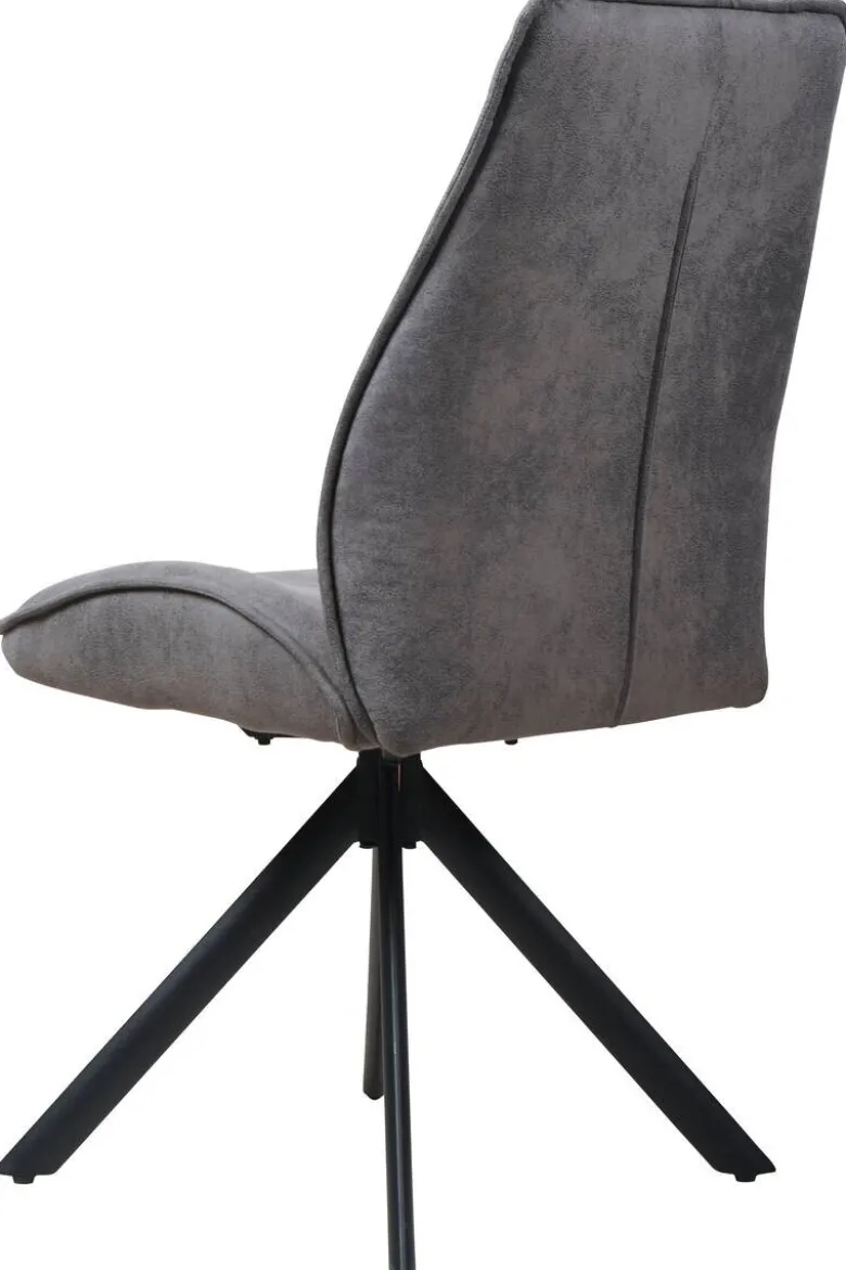 Drehstuhl Albany grau Microfaser B/H/T: ca. 47x95x62 cm