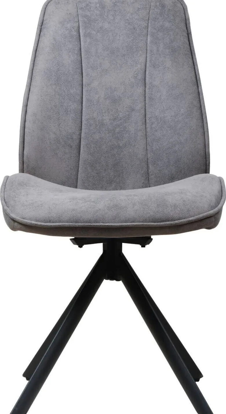 Drehstuhl Albany grau Microfaser B/H/T: ca. 47x95x62 cm