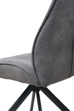 Drehstuhl Albany grau Microfaser B/H/T: ca. 47x95x62 cm