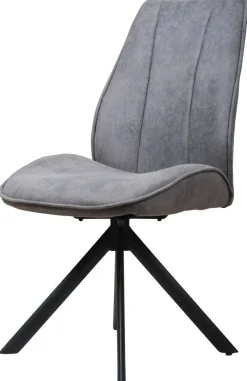 Drehstuhl Albany grau Microfaser B/H/T: ca. 47x95x62 cm