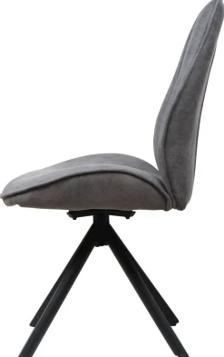 Drehstuhl Albany grau Microfaser B/H/T: ca. 47x95x62 cm