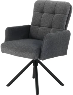 Drehstuhl anthrazit Webstoff B/H/T: ca. 62x92x67 cm