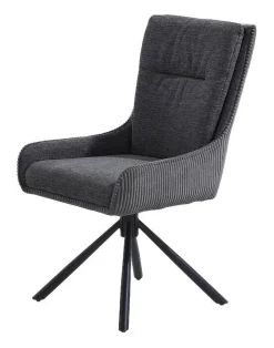 Drehstuhl anthrazit Webstoff B/H/T: ca. 56x98x65 cm