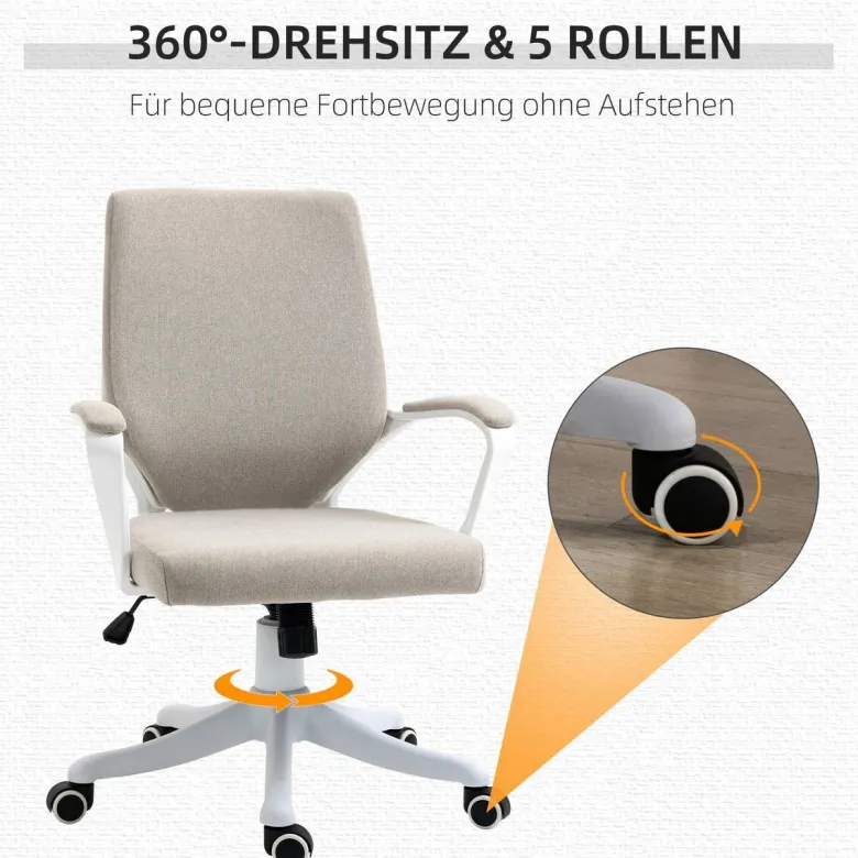 Drehstuhl 921-536BG beige weiß