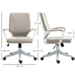 Drehstuhl 921-536BG beige weiß