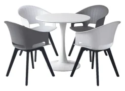 Drehstuhl Birte grau schwarz Kunststoff B/H/T: ca. 52x82x55 cm