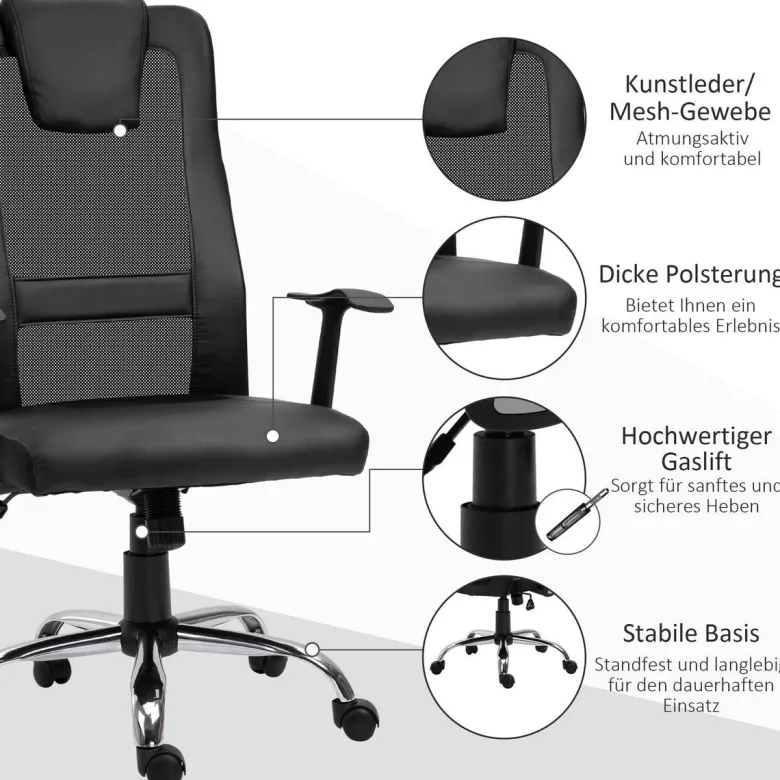 Drehstuhl 921-141BK schwarz