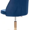 Drehstuhl blau Samt Eisen