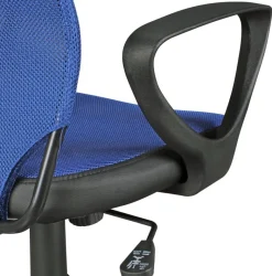 Drehstuhl blau Stoff